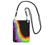 LfearTesa Small Crossbody Purse Cell Phone Wallet Purses Should Bag Crossbody Bag,Love Wins Rainbow,Black