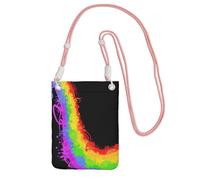 LfearTesa Small Crossbody Purse Cell Phone Wallet Purses Should Bag Crossbody Bag,Love Wins Rainbow,Pink
