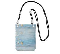 LfearTesa Small Crossbody Purse Cell Phone Wallet Purses Should Bag Crossbody Bag,Nautical Vintage Board Starfish,Black
