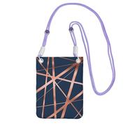 LfearTesa Small Crossbody Purse Cell Phone Wallet Purses Should Bag Crossbody Bag,Navy And Copper Luxe,Purple