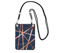 LfearTesa Small Crossbody Purse Cell Phone Wallet Purses Should Bag Crossbody Bag,Navy And Copper Luxe,Black