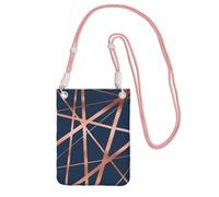 LfearTesa Small Crossbody Purse Cell Phone Wallet Purses Should Bag Crossbody Bag,Navy And Copper Luxe,Pink