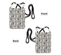 LfearTesa Small Crossbody Purse Cell Phone Wallet Purses Should Bag Crossbody Bag,Old English Sheepdog Cute Old English Sheepdog And Coffees,Black