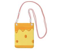 LfearTesa Small Crossbody Purse Cell Phone Wallet Purses Should Bag Crossbody Bag,Pasta Cheese Food Pattern,Pink