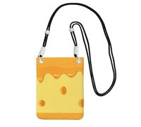 LfearTesa Small Crossbody Purse Cell Phone Wallet Purses Should Bag Crossbody Bag,Pasta Cheese Food Pattern,Black