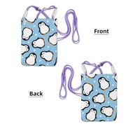 LfearTesa Small Crossbody Purse Cell Phone Wallet Purses Should Bag Crossbody Bag,Penguin Fluffy Winter Fluffy,Purple