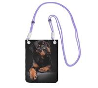 LfearTesa Small Crossbody Purse Cell Phone Wallet Purses Should Bag Crossbody Bag,Rottweiler Loving Confident And Loyal,Purple