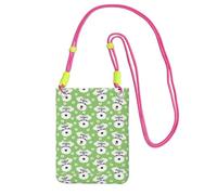 LfearTesa Small Crossbody Purse Cell Phone Wallet Purses Should Bag Crossbody Bag,Schnauzer Green Heart Dog Pet,Fuchusia