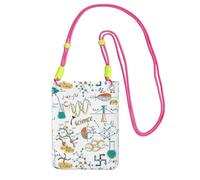LfearTesa Small Crossbody Purse Cell Phone Wallet Purses Should Bag Crossbody Bag,Science Lab Education Biology Chemistry,Fuchusia