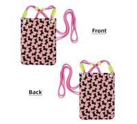 LfearTesa Small Crossbody Purse Cell Phone Wallet Purses Should Bag Crossbody Bag,Scottish Terrier Pattern Pink Black,Fuchusia