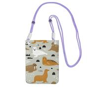 LfearTesa Small Crossbody Purse Cell Phone Wallet Purses Should Bag Crossbody Bag,Seal And Walrus Pattern,Purple