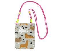 LfearTesa Small Crossbody Purse Cell Phone Wallet Purses Should Bag Crossbody Bag,Seal And Walrus Pattern,Fuchusia