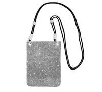 LfearTesa Small Crossbody Purse Cell Phone Wallet Purses Should Bag Crossbody Bag,Silver Glitter Sparkles,Black