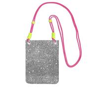 LfearTesa Small Crossbody Purse Cell Phone Wallet Purses Should Bag Crossbody Bag,Silver Glitter Sparkles,Fuchusia