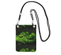 LfearTesa Small Crossbody Purse Cell Phone Wallet Purses Should Bag Crossbody Bag,Snake Green Reptile,Black