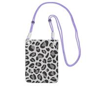 LfearTesa Small Crossbody Purse Cell Phone Wallet Purses Should Bag Crossbody Bag,Snow Leopard Print,Purple