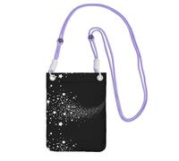 LfearTesa Small Crossbody Purse Cell Phone Wallet Purses Should Bag Crossbody Bag,Star Star Pattern Shooting Star Black White,Purple