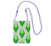 LfearTesa Small Crossbody Purse Cell Phone Wallet Purses Should Bag Crossbody Bag,The Sims Plumbob,Purple
