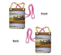 LfearTesa Small Crossbody Purse Cell Phone Wallet Purses Should Bag Crossbody Bag,Tuscany Seen From Stone Ancient Village Of Montepulciano Italy In Cloudy Day Nature,Fuchusia
