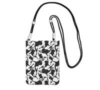 LfearTesa Small Crossbody Purse Cell Phone Wallet Purses Should Bag Crossbody Bag,Whale Orca Killer,Black