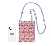 LfearTesa Small Crossbody Purse Cell Phone Wallet Purses Should Bag Crossbody Bag,Yorkie Valentines Day Yorkshire Terrier Love Design Pink,Purple