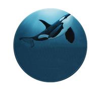 LfearTesa The Dreamer Orca,8 in Round Mouse Pad, Waterproof Non-Slip Rubber Base Mouse Pad