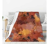 LfearTesa Throw Couch and Armchair, Bedspreads, Travel Blanket Throw Blankets for Sofas Bed, Trendy Chic Terracotta Rust Orange Brown,50"x40"
