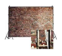LFEEY 10x8ft Vintage Red Brick Wall Backdrop for Photography Rustic Old Brick Wall Photography Background Newborn Baby Shower Girl Adult Wedding Photos Portrait Background Wallpaper Photo Studio Props