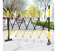 LFFH Expandable Traffic Barrier, Safety Barrier With Casters Retractable Traffic Fence Flexible Crowd Control Barriers Guard (Color : Yellow and black, Size : 1.2x3m)