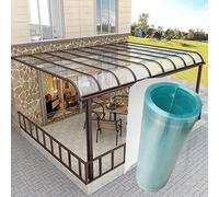 LFFH Polycarbonate Roofing Sheet,0.8mm Outdoor Greenhouse Rain-Proof Daylighting Panels Pergola Waterproof Wall Panel For Sunroom (Color : Clear, Size : 1.5x30M)