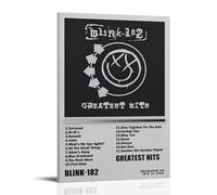 LFFHUU Greatest Hits Blink-182 Album Canvas Wall Art Home Posters Are Suitable for Bedroom Dining Room And Living Room Beautiful Artwork Is A Great Gift for FriendsFrame-style20x30inch(50x75cm)