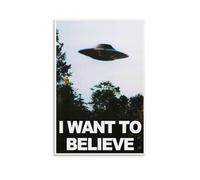 LFFHUU I Want To Believe Poster Canvas Wall Art Home Posters Are Suitable for Bedroom Dining Room And Living Room Beautiful Artwork Is A Great Gift for FriendsUnframe-style08x12inch(20x30cm)