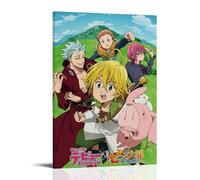 LFFHUU The Seven Deadly Sins Canvas Wall Art Home Posters Are Suitable for Bedroom Dining Room And Living Room Beautiful Artwork Is A Great Gift for FriendsFrame-style12x18inch(30x45cm)