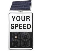 LFfwynog 20" x 28" / 24" x 36" Speed Radar Aluminum Speed Limit Radar Sign 2 Digital Rust Radar Feedback Waterproof High-brightness LED lamp beads MainsPower-50 * 70
