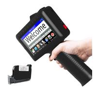 LFfwynog 4.3in Handheld Inkjet Portable Printer, Mobile Inkjet Coder Freely Edit Content use for Qr-Code Barcode Upc Production Date Logo Batch Number On Any Porous Surfaces,Machine+Cartridge