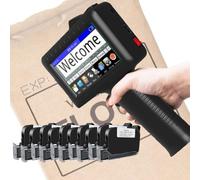 LFfwynog 4.3in Handheld Inkjet Printer, Handheld Printer Labeler Support More Than 40 Languages And Input Methods for Batch Number/Date/Barcode/Qr Code/Logo Etc,Machine+10inkcartridges