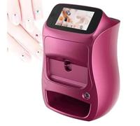 LFfwynog DIY Multifunctional Nail Machine Automatic 3D Nail Printer Completed in 20 seconds with Touch Screen Display for Home Use and Nail Studios Pink