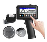 LFfwynog Handheld Printer Labeler, 4.3in Handheld Inkjet Printer Support More Than 40 Languages And Input Methods for Batch Number/Date/Barcode/Qr Code/Logo Etc,Machine+Cartridge