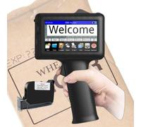 LFfwynog Mobile Inkjet Coder 4.3in, Handheld Inkjet Portable Printer with Quick-Drying Ink Cartridge for Text/Qr Code/Barcode/Logo/Date/Batch Number/Variable Data Etc.,Machine+Cartridge