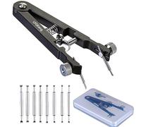 LFGKeng Watch Spring Bar Plier Tool Kit, Spring Bar Tweezer, Watch Band pliers with Robust 8 Alloy Steel Pins, Watch Band Pins Replacement Tool for Watch Wrist Bands Strap Removal Repair Set(Black)