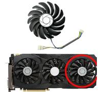 LFGOZSD For MSI for GeForce for GTX1070 1070ti 1080 1080ti DUKE OC Graphics Card Replacement Fan PLD09210S12HH(Right fan)