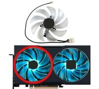 LFGOZSD For POWERCOLOR for Radeon RX7600 7600XT 7650 for Hellhound Graphics Card Replacement Fan FD10015H12D(Left fan)