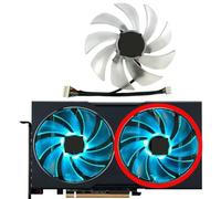 LFGOZSD For POWERCOLOR for Radeon RX7600 7600XT 7650 for Hellhound Graphics Card Replacement Fan FD10015H12D(Right fan)