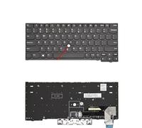 LFGOZSD US Russian Backlight Laptop Keyboard For Lenovo for Thinkpad X13 L13 X280 A285 X390 X395 01YP160 01YP040 01YP142 01YP222 01YP120(US Black Hole)