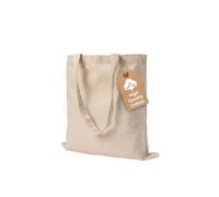 LFH Pack of 4 Natural Canvas Tote Bag For Travel Use, Reusable Cotton Rich Shopping Bags For DIY, Events, Gifting, Strong Stitching, Foldable, Eco-Friendly and Washable - 15"x16"