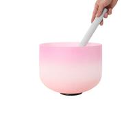 Lfhelper 10 inch Crystal Singing Bowl - Clear, Long-Lasting Sound Bowl for Meditation, Chakra Healing, Stress Relief, Yoga, and Emotional Balance, Made with 99.99% Pure Quartz Crystal