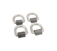 Lfhelper 4 Pcs Heavy Duty D Ring Weld On Trailer Anchor, 3/4 Inch Forged Steel Tie Down Ring for Trucks, Flatbeds & Outdoor Cargo, 8800 lbs Load Capacity, Rotatable & Corrosion Resistant