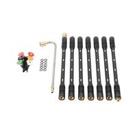 Lfhelper Gutter Cleaning Tools - Powerful 4000 PSI Pressure Washer Lance with 6 Nozzle Tips, Easy Connection & Replaceable O-Ring