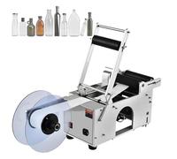 LFHWHKJ Adjustable Bottle Labeler Label Applicator Machine, Semi-Automatic Round Bottle Labeling Machine with Comfort Press Handle for Precision & Speed for Bottles Of Various Diameters.