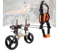 LFHWHKJ Back Legs Dog Wheelchair fit Small/Medium Dogs, Pets Back Limb Walking Mobility Aids, Adjustable & Lightweight Dog Carts with 2-Wheels for Doggy Leg Brace and Hip Support(Brown,A)